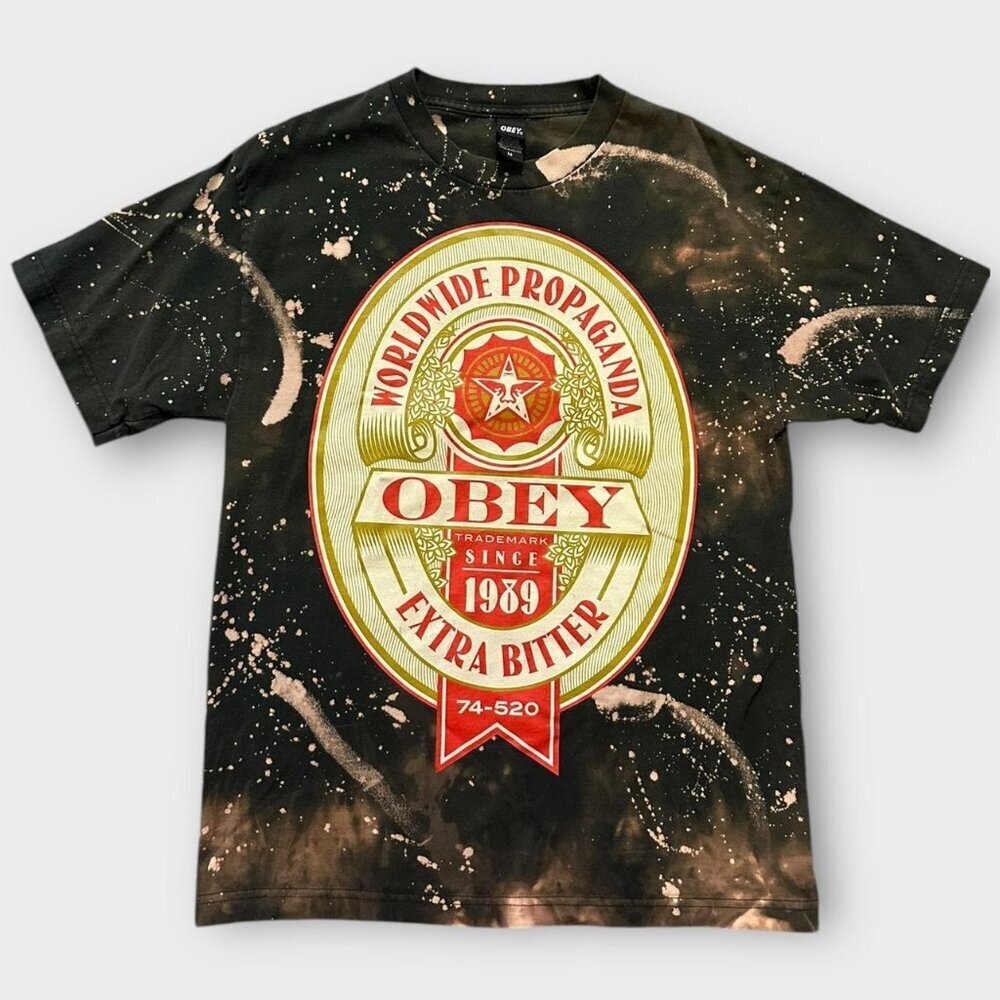 Mens Obey Reworked Bleach Dye Tshirt